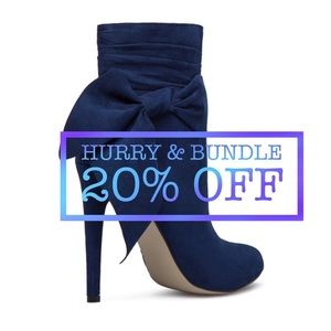 Faux Suede Navy Booties
